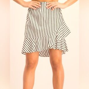 NWT A New Day Striped Ruffled Skirt